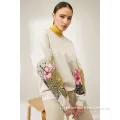 Womens Pullover Embroidery Sweatshirts Top